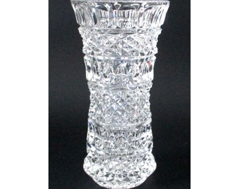 Vintage Crystal Glass Flower Vase