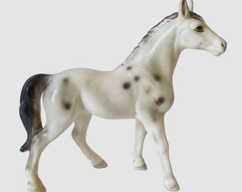 Vintage Porcelain Horse Figurine Appaloosa Collectible Figure Horse Farm Lover Gift Farmhouse Decor