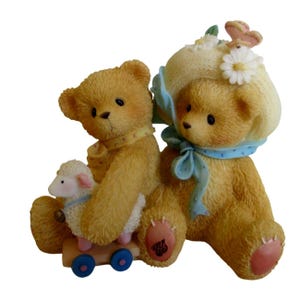 Cherished Teddies Figurine: Vintage Collectible Bear with Original Box