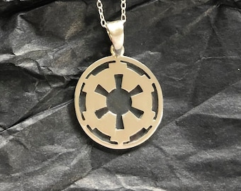 Star Wars Galactic Empire and chain handmade Sterling silver -