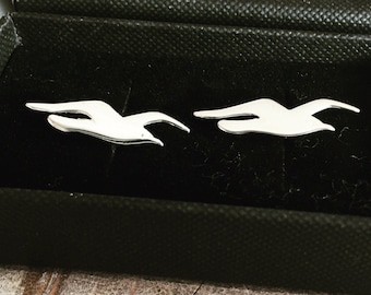 Brighton and hove Albion seagull  cufflinks handmade Sterling silver Mr Beaujangles