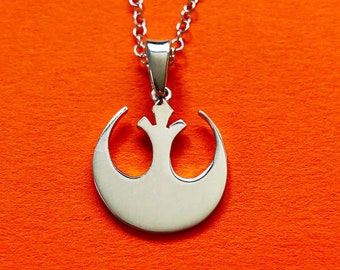 Star wars Rebel alliance pendant and chain handmade Sterling silver -