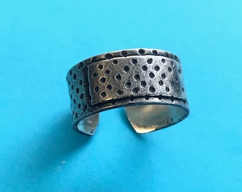 Sticky plaster ring handmade sterling silver