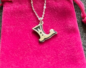 Handmade Sterling Silver Initial Pendant Necklace: Personalized Letter L