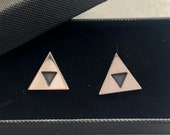 Zelda Triforce cufflinks handmade Sterling silver