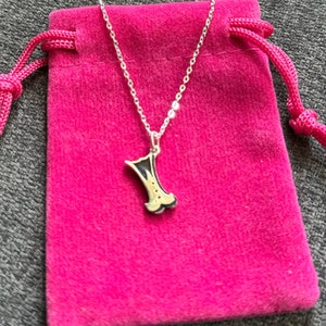 Colgante inicial I y cadena, collar de letra personalizado en plata de ley hecho a mano, colgante de letra, collar con inicial
