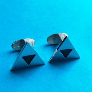 Zelda Triforce cufflinks handmade Sterling silver