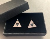 Zelda Triforce cufflinks handmade Sterling silver