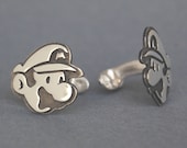 Cufflinks - Sterling Silver Mario and Luigi cufflinks