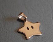 Mario star Pendant - handmade Sterling silver