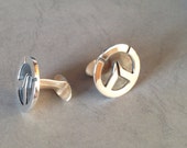 Sterling silver Cufflinks - Overwatch - for grooms, groomsmen, wedding, birthday, fathers day