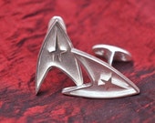 Solid Sterling Silver Star Trek Cufflinks