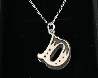 Handmade Sterling Silver Initial Necklace: Personalized Letter Pendant