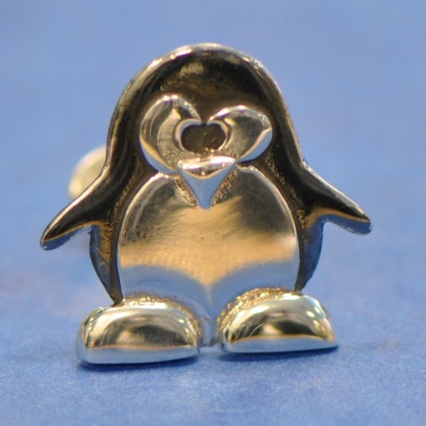 Sterling Silver Linux Penguin Cufflinks