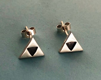 Zelda stud earrings - handmade Sterling silver (small size)