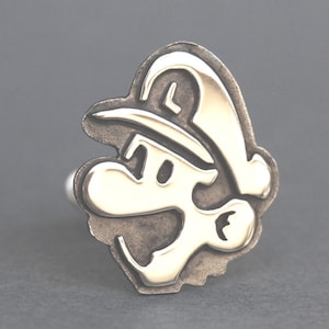 Mario and Luigi handmade Cufflinks Sterling Silver image 4