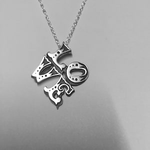 LOVE pendant handmade in Sterling silver famous LOVE Statue &quot;love&quot;