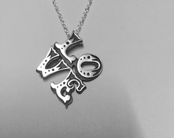 Handmade Sterling Silver LOVE Pendant Necklace: Valentine's Gift