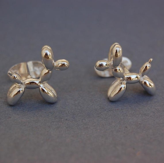 Solid Sterling Silver Balloon Dog Cufflinks - Sterling Silver Balloon Dog Pendant Solid Sterling Silver Balloon Dog Cufflinks - Sterling Silver Balloon Dog Pendant