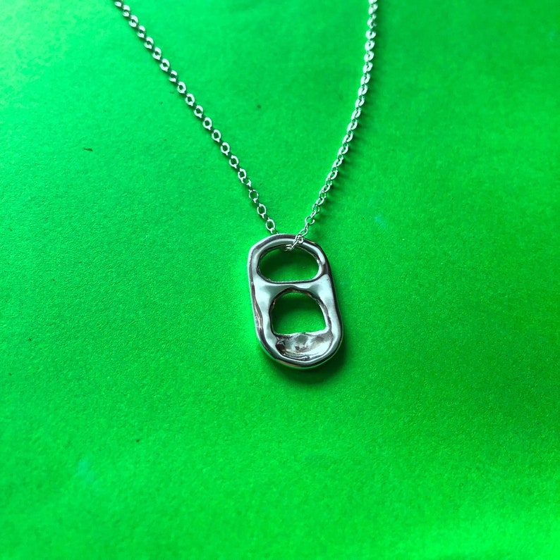 Soda & Beer Tab Necklace Handmade Sterling Silver Sarah Etsy