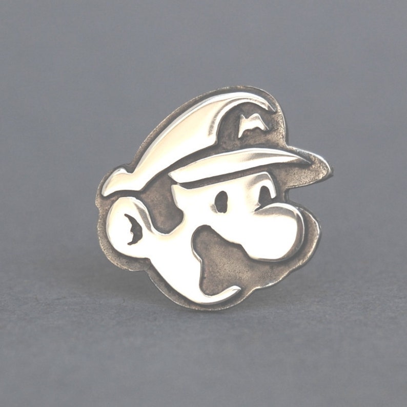 Mario and Luigi handmade Cufflinks Sterling Silver image 3