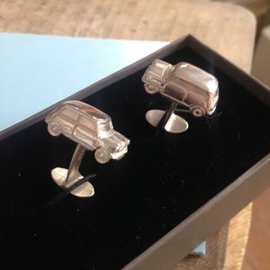 ミニクーパー カフスボタン ハンドメイド スターリングシルバー