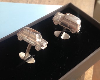 Mini cooper cufflinks handmade Sterling silver
