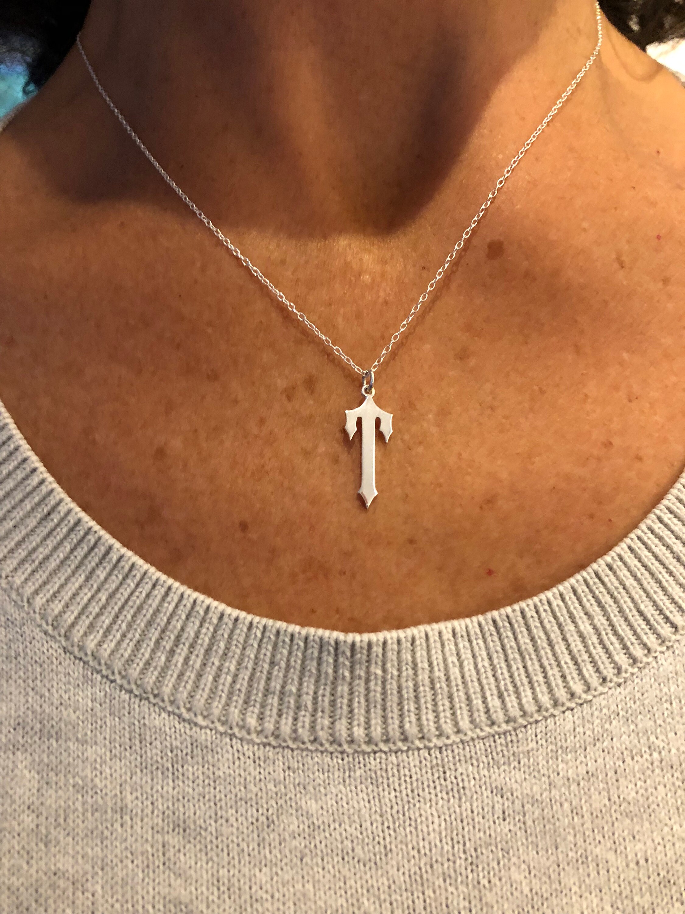 Trapstar Pendant Handmade Sterling Silver Initial Etsy UK