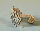 Sterling silver POW Cufflinks