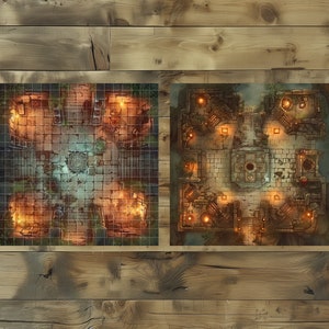 Ensemble de cartes de bataille et d'arrière-plans Donjons et Dragons Cartes RPG numériques Terrain imprimable pour jeu de rôle image 6