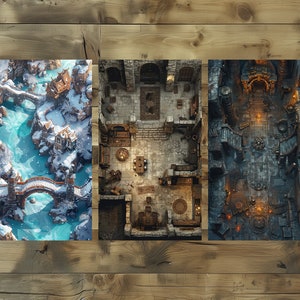 Ensemble de cartes de bataille et d'arrière-plans Donjons et Dragons Cartes RPG numériques Terrain imprimable pour jeu de rôle image 8