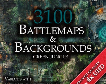 3100 Deep Jungle Battlemaps and Backgrounds (DnD Compatible) – Digital RPG Terrain