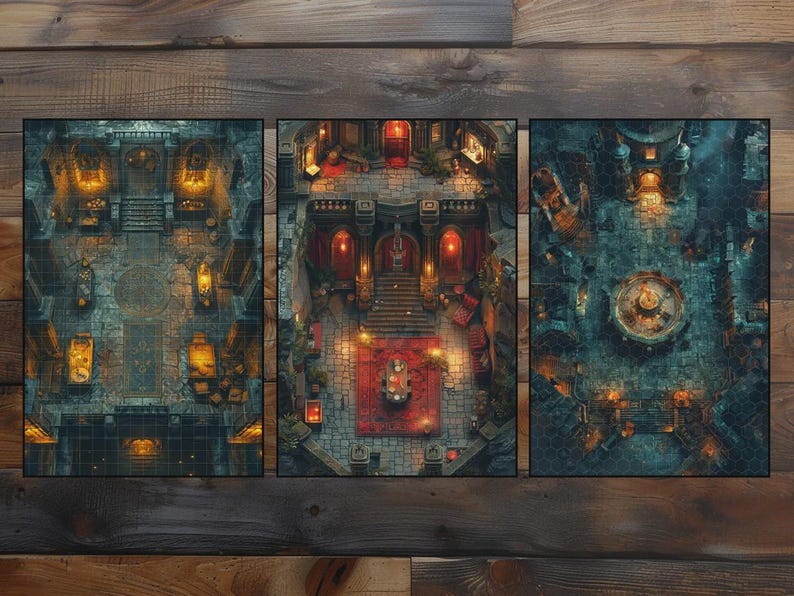 139 500 DnD compatible Battlemaps and Backgrounds - Digital Bundle – Printable RPG Terrain Scenes image 12