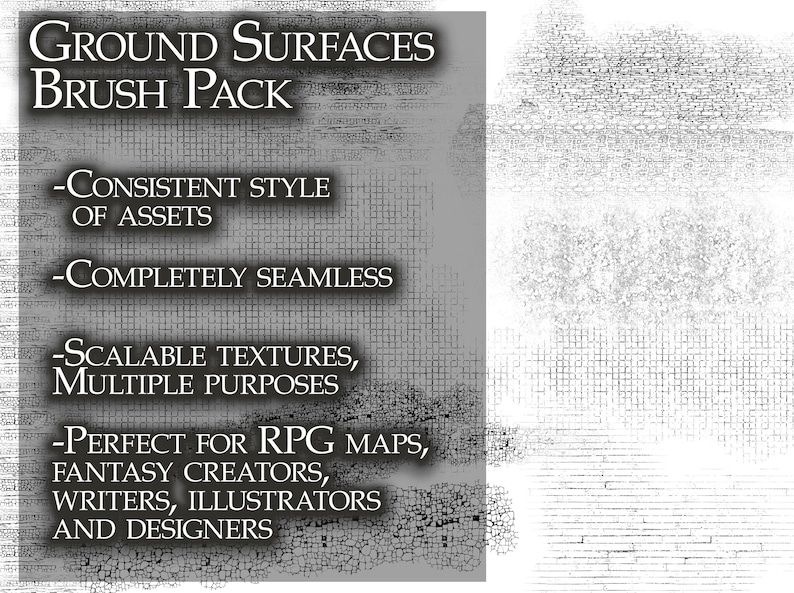 Torchlight Pattern Texture Map Fantasy Map Texture Brushes: 44 Seamless Patterns (photoshop and ...