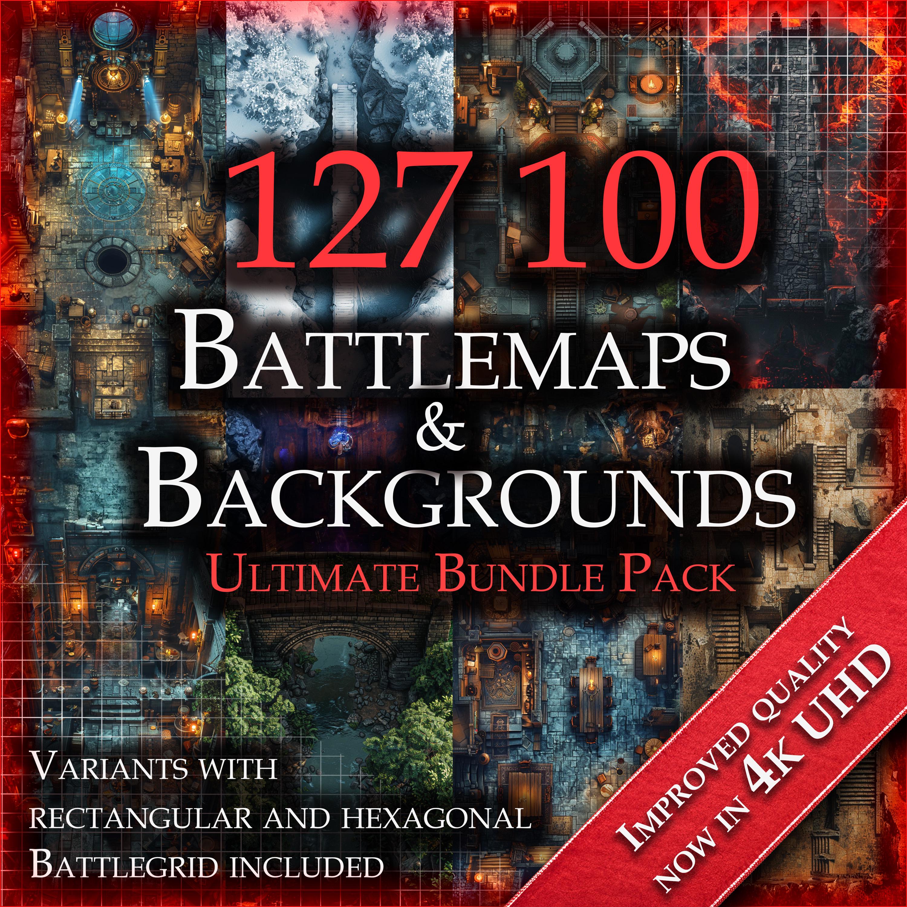 Dungeons and Dragons Battlemaps & Backgrounds Bundle | Digital RPG maps | Role playing printable terrain