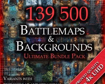 139 500 DnD compatible Battlemaps and Backgrounds - Digital Bundle – Printable RPG Terrain Scenes