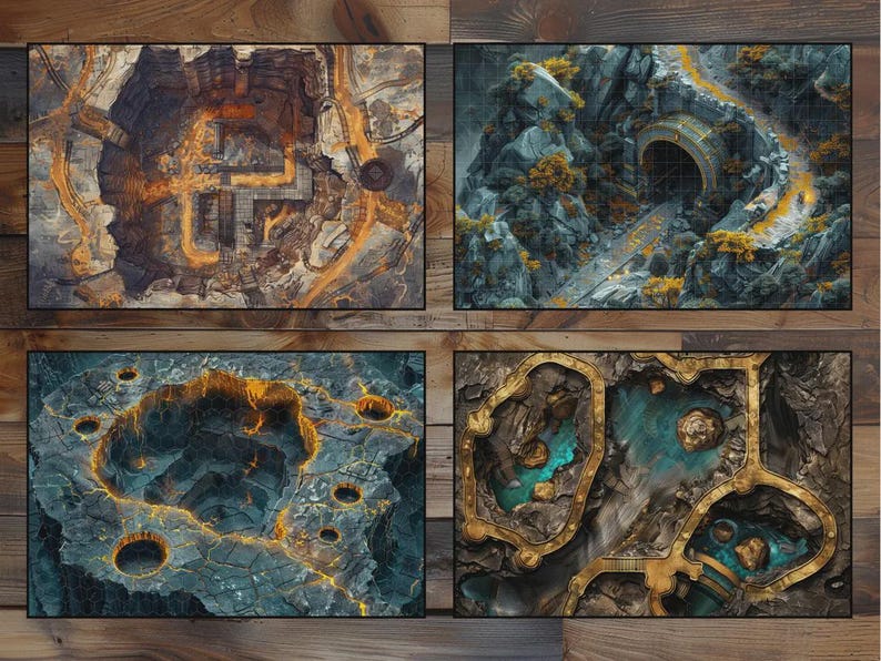 139 500 DnD compatible Battlemaps and Backgrounds - Digital Bundle – Printable RPG Terrain Scenes image 14