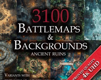 3100 Ancient Ruins Battlemaps and Backgrounds (DnD Compatible) – Digital RPG Terrain