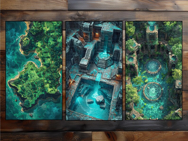 Floating Blocks Map Dnd 3100 Floating Islands Battlemaps and Backgrounds (dnd Compatible ...