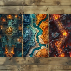 Ensemble de cartes de bataille et d'arrière-plans Donjons et Dragons Cartes RPG numériques Terrain imprimable pour jeu de rôle image 10