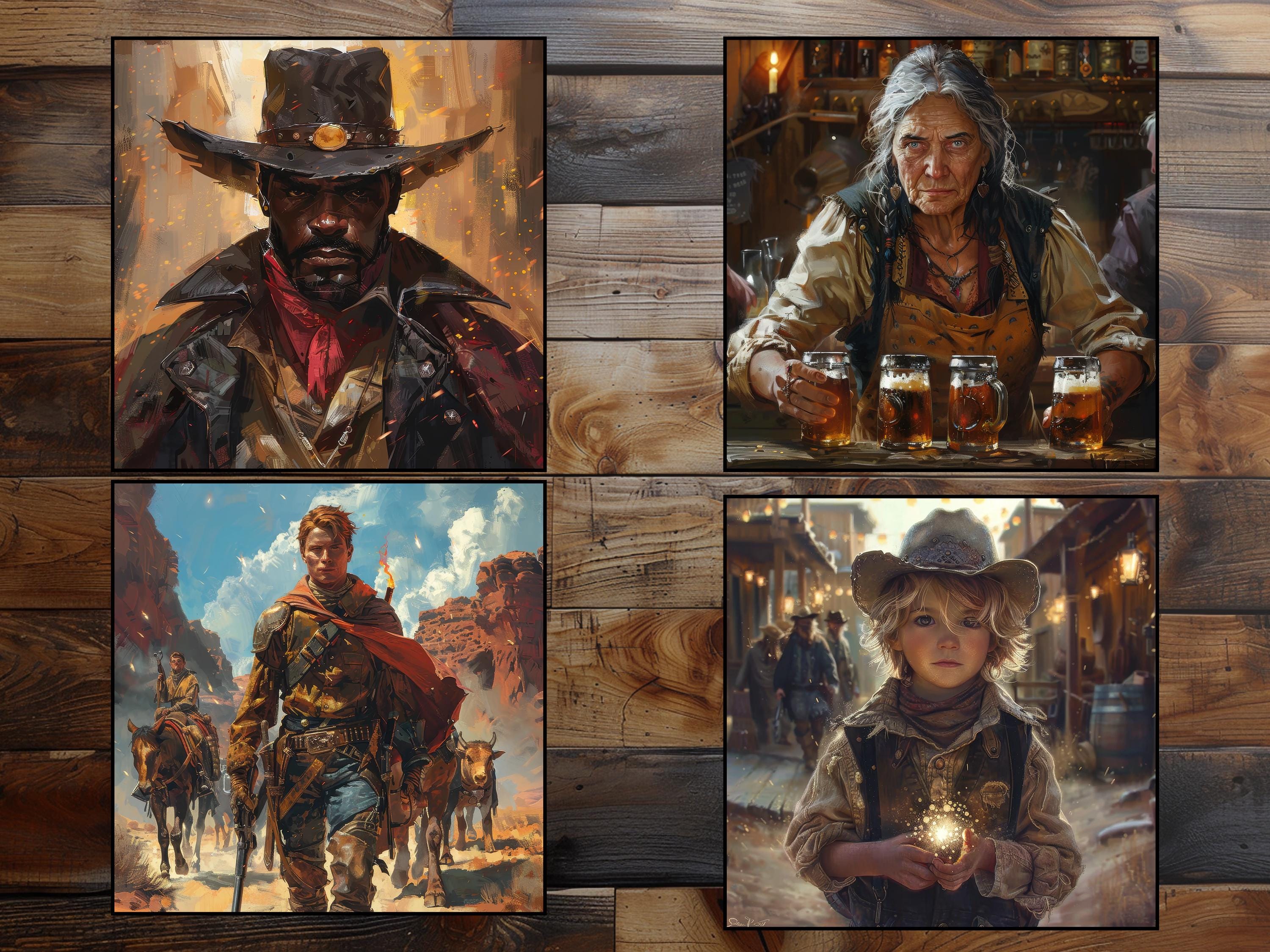 Wild West Rol 1300+ Wild West Character Portraits (digital) – Printable RPG Art for ...