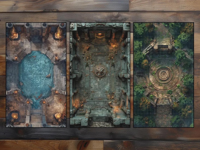 139 500 DnD compatible Battlemaps and Backgrounds - Digital Bundle – Printable RPG Terrain Scenes image 16