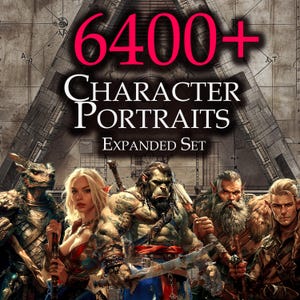 6400+ Character Portraits – Expanded Set (DnD Compatible) Digital Printable RPG Art