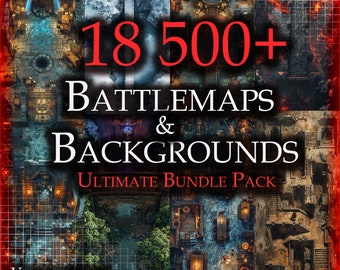 Dungeons and Dragons Battlemaps & Backgrounds Bundle | Digital RPG maps | Role playing printable terrain