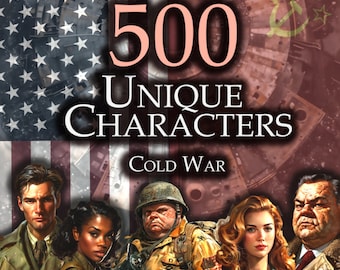 500 Cold War Character Portraits (Digital) – Printable RPG Art for TTRPGs