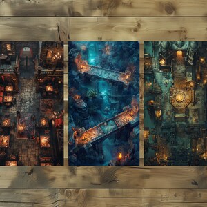 Ensemble de cartes de bataille et d'arrière-plans Donjons et Dragons Cartes RPG numériques Terrain imprimable pour jeu de rôle image 2