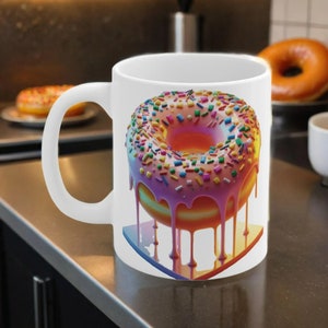 Gourmet Doughnut Ceramic Mug Gifts for Him Her Personalized gifts Doughnut lover Mug