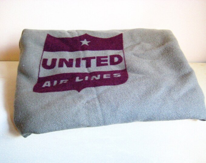United Airlines Wool Blanket Etsy