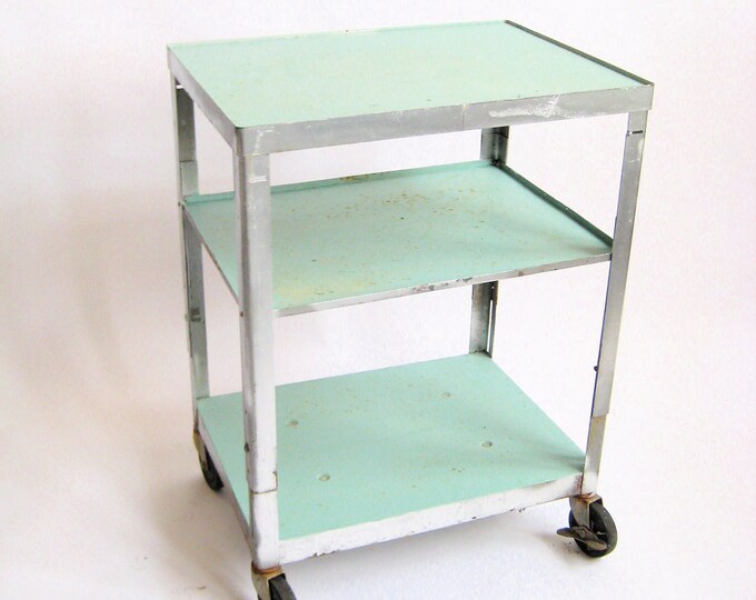 RESERVED 1960s Industrial Medical Cart Etsy