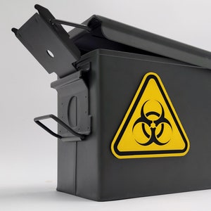 Resident Evil Inspired Biohazard Magnet - Warning Sign for Fridge, Locker, Dishwasher, Whiteboard